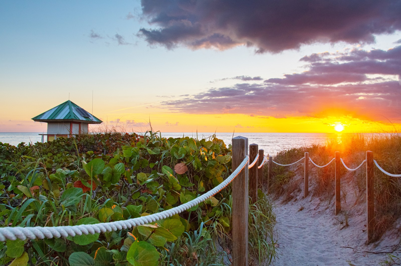 Sunrise at the beach in Delray Beach, Florida